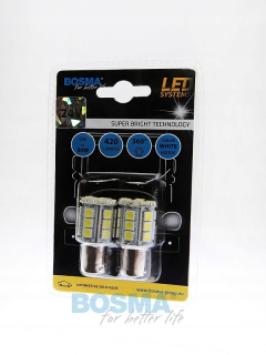 Žiarovky - LED žiarovka 24v 24xsmd ba15s biela 3093 bosma