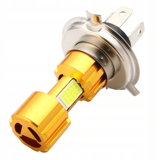 Žiarovky - LED žiarovka motocykla Motor H4 HS1 3400LM Mini Gold