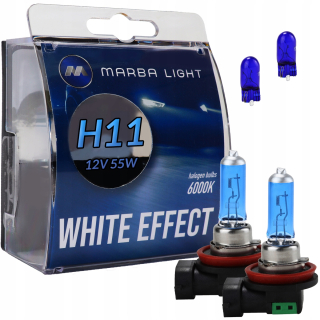 Žiarovky - Žiarovky H11 12V 55W MARBA Light White Effect + W5W