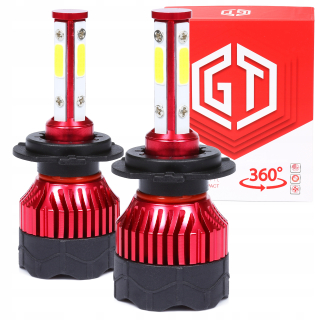 Žiarovky - LED žiarovky H7 GT COB 360 +300% 4-PAGE 20000LM