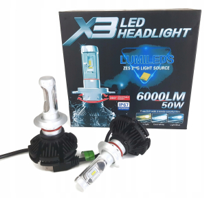 Žiarovky - LED žiarovky H7 lumiteds luxeon Zes x3 100 W 12000 lm