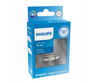Žiarovky - Philips festoon žiarovky 30 mm LED 6000K Ultinon Pro
