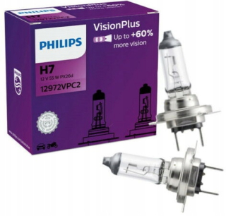Žiarovky - Philips H7 VisionPlus +60% 12V 55W 2 Žmly