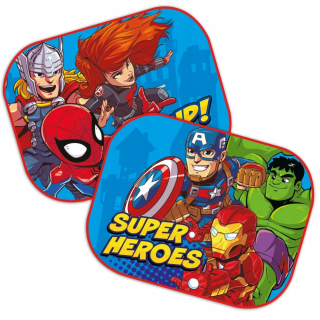 Rolety do auta - Bočné záclony 2 ks 44*35 cm Marvel Avengers