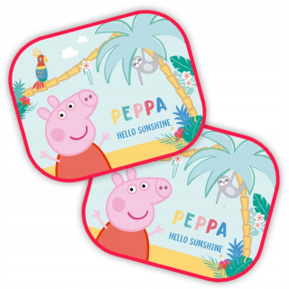 Slnečná clona do auta - Bočné záclony 2 ks 44*35 cm peppa ošípaných