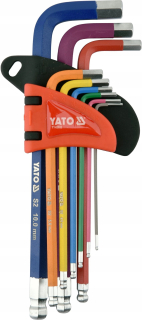 Sada Allen Keys, lopta 1,5-10 mm, YT-05632