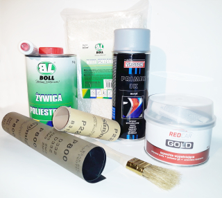 Opravová súprava so živicou+Mat+Putty+Foundation