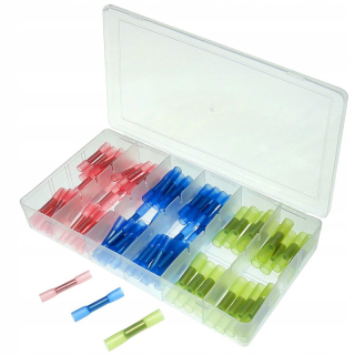 Teplom zmrštiteľné hadičky - Geko G02815 káblové konektory set 685 kusov