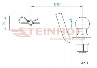 ZK-1/STA TOWBAR 50X50 SAM.AMER Adapter.