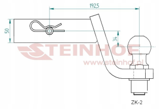 ZK-2/STA TOWBAR 50X50 SAM.AMER Adapter.