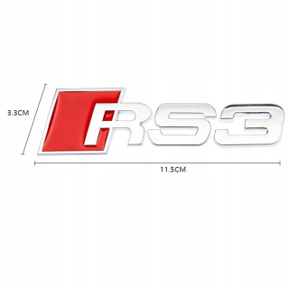 Emplapse pečiatka logo Audi rs3 strieborný lesk