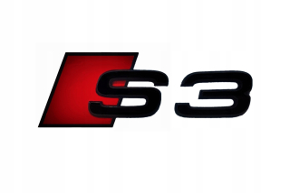 Logo Emplapse Logo Audi S3 A3 Black Mat