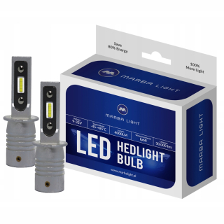 Žiarovky - LED žiarovky H3 ML12H3 Biele schválenie E9 4000LM