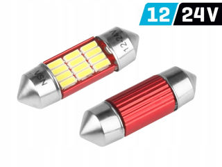 Žiarovky - C5W žiarovka 31 mm 12/24 V 12x LED Canbus White 2 ks