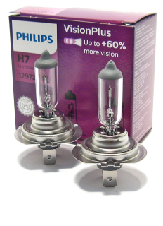 Žiarovky - H7 Philips 55W Vision Plus +60% set 2 ks