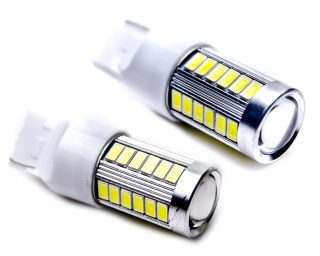 Žiarovky - LED žiarovka W21W 7440 CANBUS s bielym objektívom