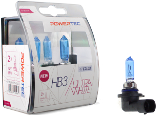 Žiarovky - Powertec Cool Blue Ultrawhite HB3 12V+100% žiarovka