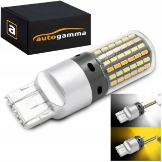 Žiarovky - W21/5W WY21/5W LED 7443 DUÁLNA FARBA 120XSMD Žiarovka