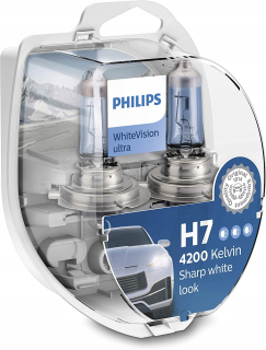Žiarovky - H7 Philips White Vision Ultra 4200K + W5W žiarovky