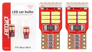 Žiarovky - LED žiarovky 2x W5W 5W5 T10 12V CANBUS 18 SMD 4014