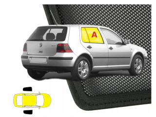 Slnečná clona do auta - Vyhradené záclony, namontované VW Golf IV 5