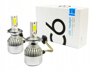Žiarovky - LED COB H7 C6 72W 7600 LM žiarovky deň/noc