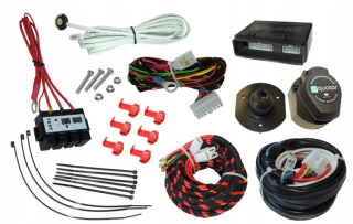 Zásuvka pre prívesný vozík - Sada elektrických háčikov s 13pinovým modulom - kemping