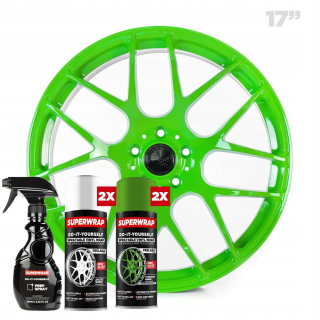 Sada na 17 "ráfiky" Gymkhan Green Superwrap