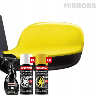 Sada zrkadiel Daytona Yellowrap