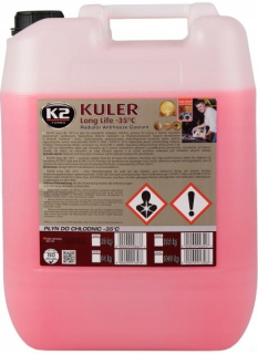 Tekutina pre chladničky K2 kuler -35 ° C červená 20 kg