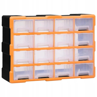 Box, skrinka na náradie - Organizátor so 16 strednými zásuvkami, 52x16x37 cm