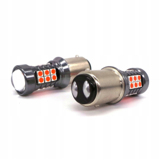 Žiarovky - LED žiarovka P21/5W, BAY15D 12V CAN 1400LM RED