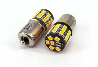 Žiarovky - P21W LED žiarovka, BA15S 12V CANBUS ORANGE