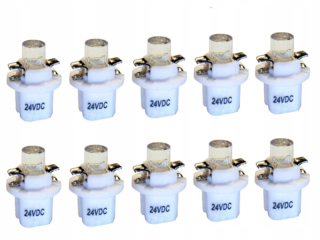 Žiarovky - LED žiarovka T5 R5 v väzniu B8.5D 24V 1,2 W 10 ks