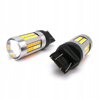 Žiarovky - LED žiarovka W21/5W 12V bez bieleho oranžového odporu