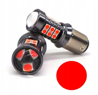 Žiarovky - Žiarovka P21/5W LED BAY15D 12V CAN 1400LM červená